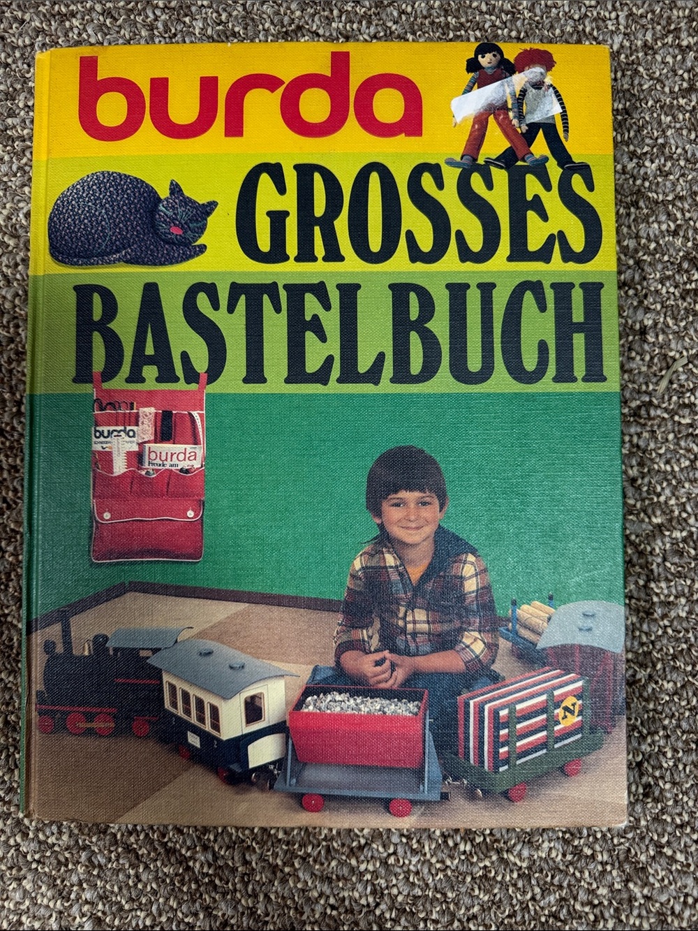 West Germany Burda  Kids Craft Book with Green and Yellow Cover